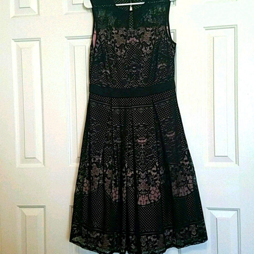 Danny and Nicole dress. Black and Mauve
